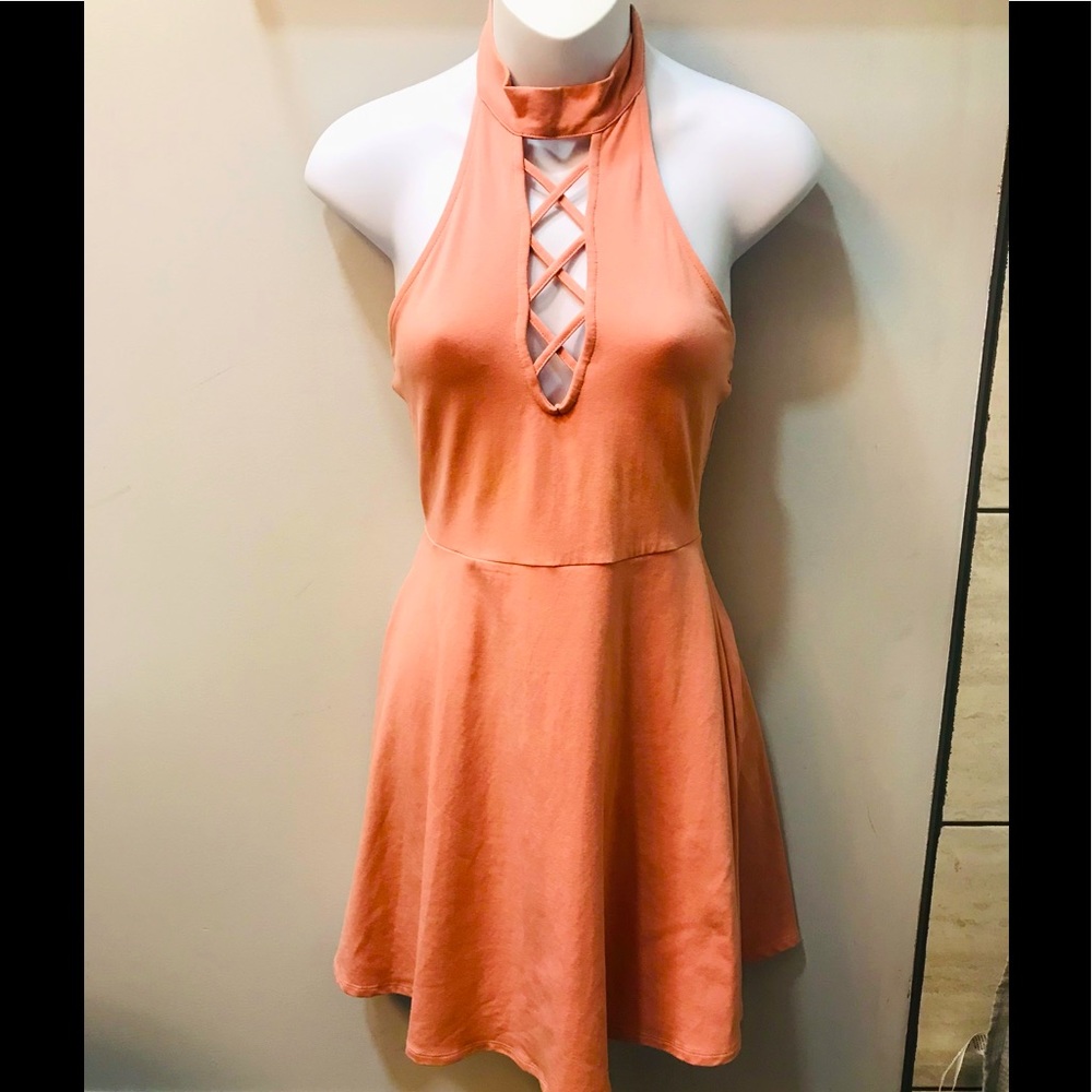 Juniors Halter Neck Dress